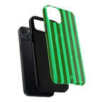 Bold Stripes MagSafe iPhone Case | Olive Green