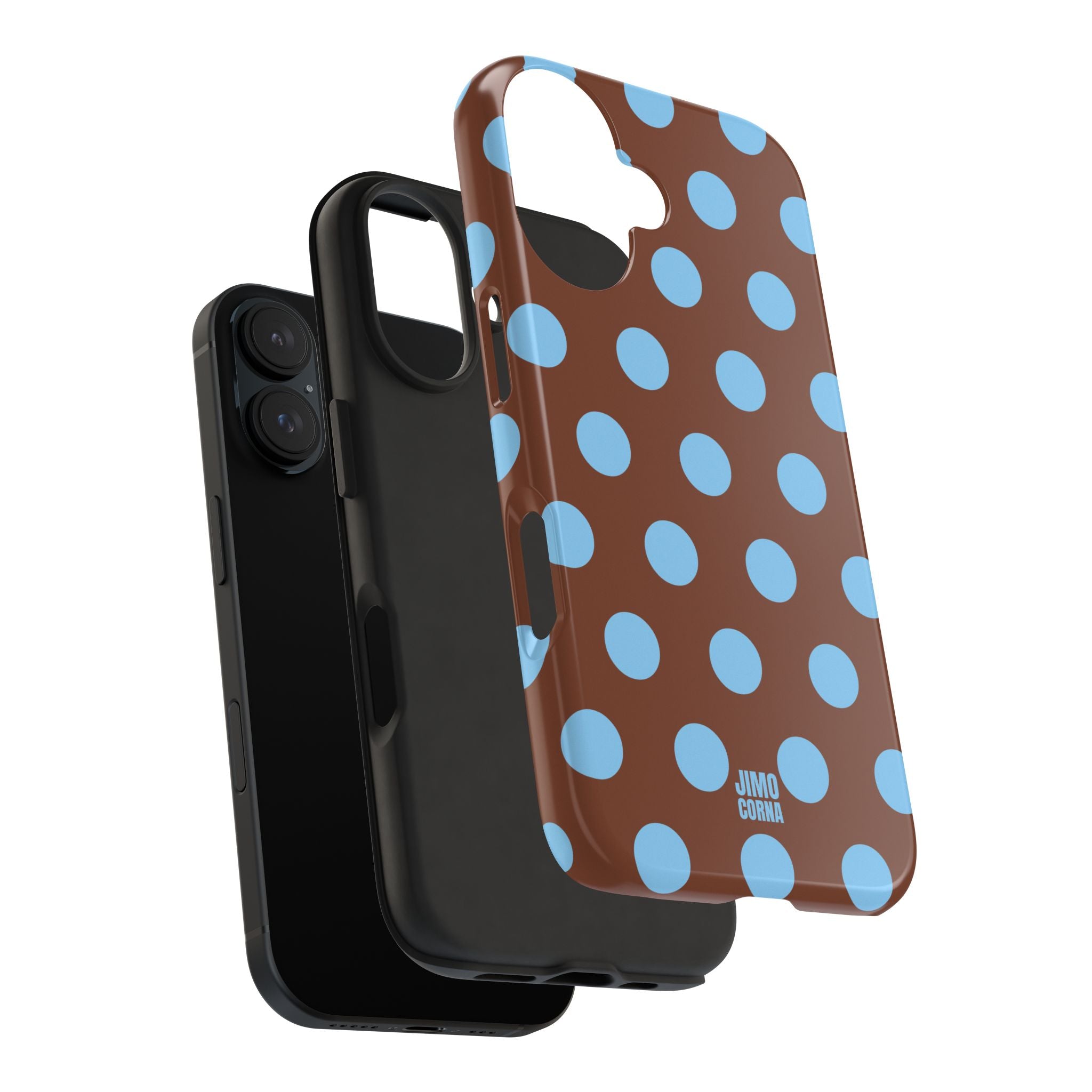 Big Polka Dot | Brown and Blue