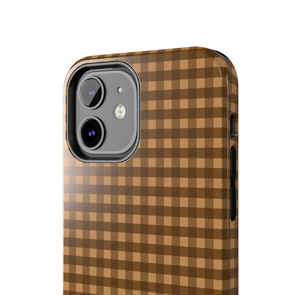 Farm Gingham iPhone Case | Brown