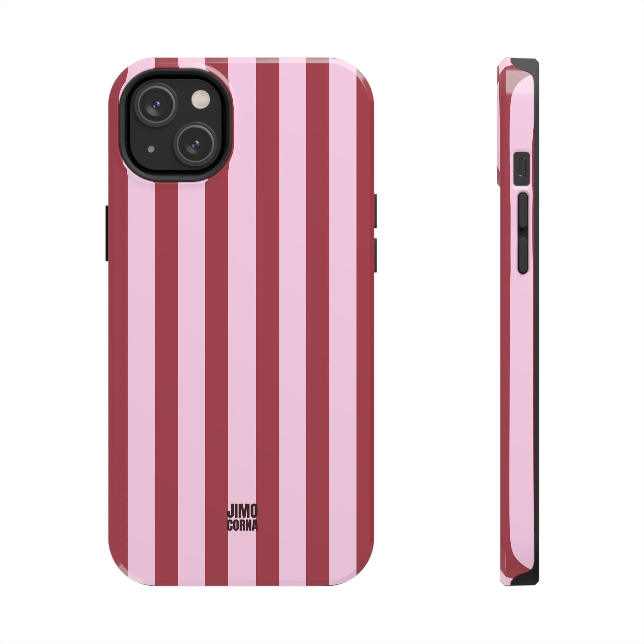 Bold Stripes iPhone Case | Pink and Red