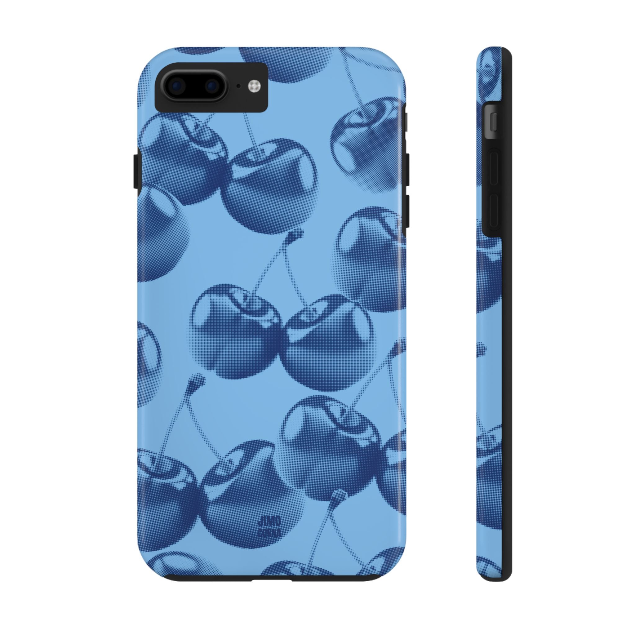 Blue Retro Cherries