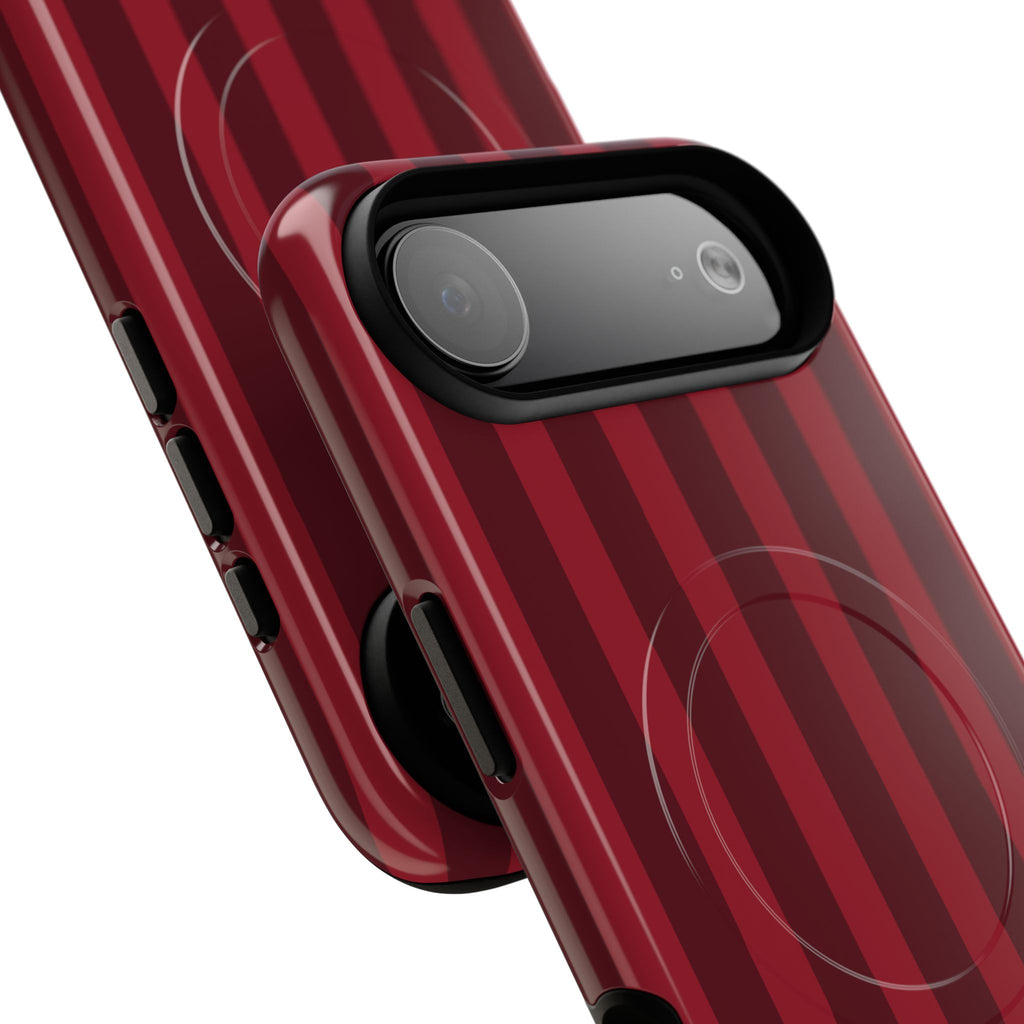 Bold Stripes MagSafe iPhone Case | Cherry