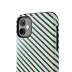 Asymmetrical Lines iPhone Case | Blue and Brown