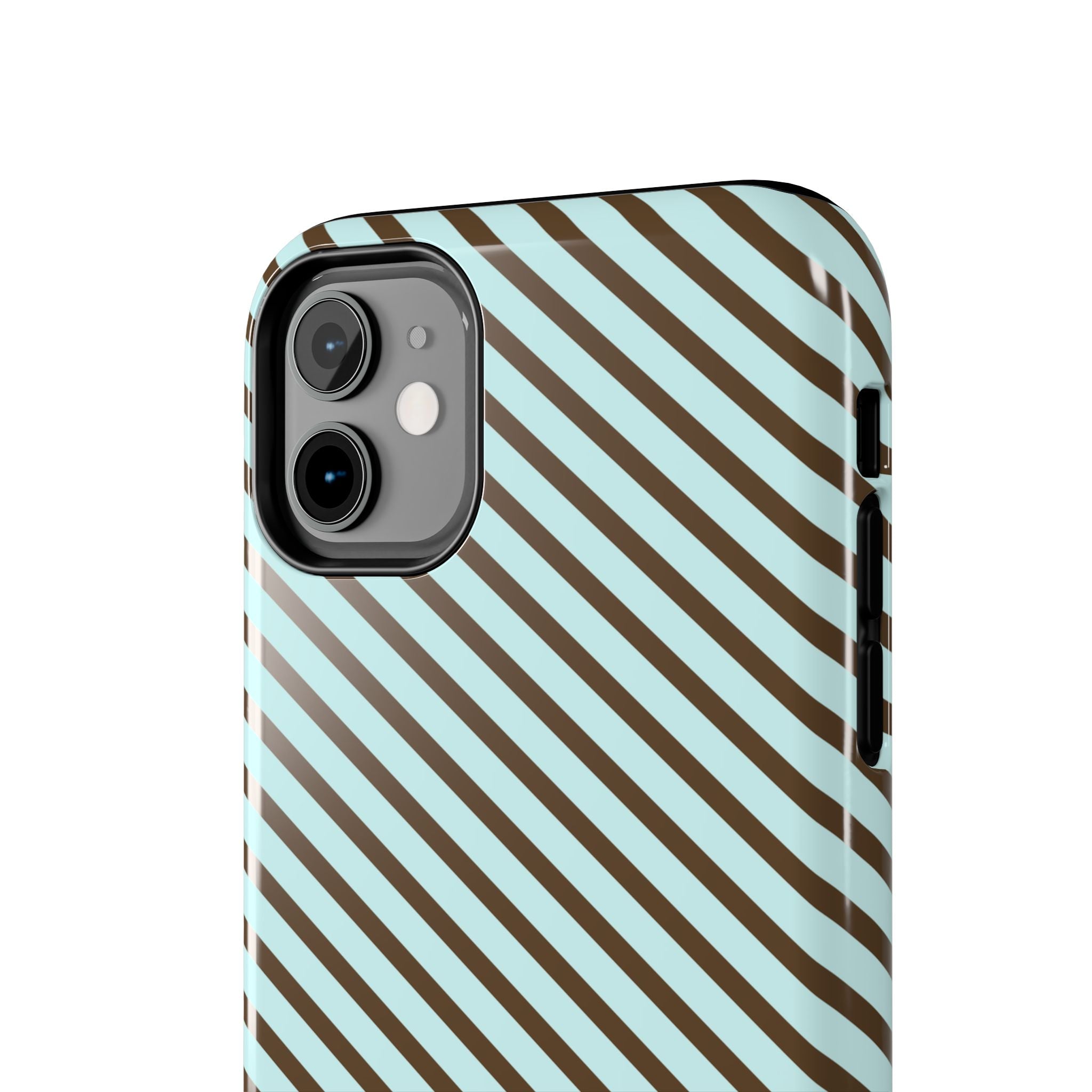 Asymmetrical Lines iPhone Case | Blue and Brown