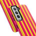 Bold Stripes Samsung Galaxy Case | Pink and Yellow