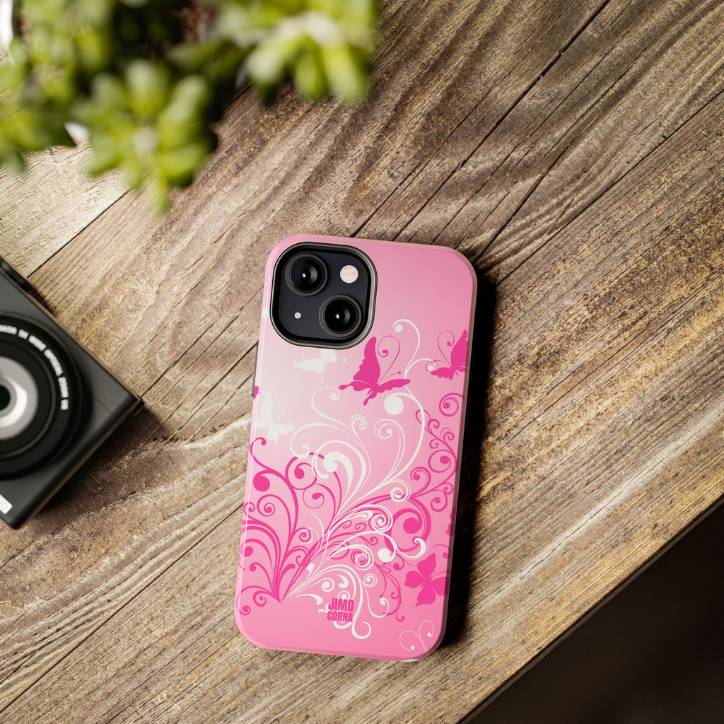 Pink Flutter Garden iPhone Case