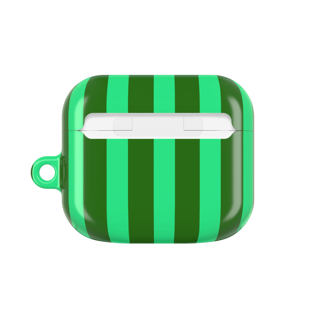 Bold Stripes AirPods Case | Olive Green