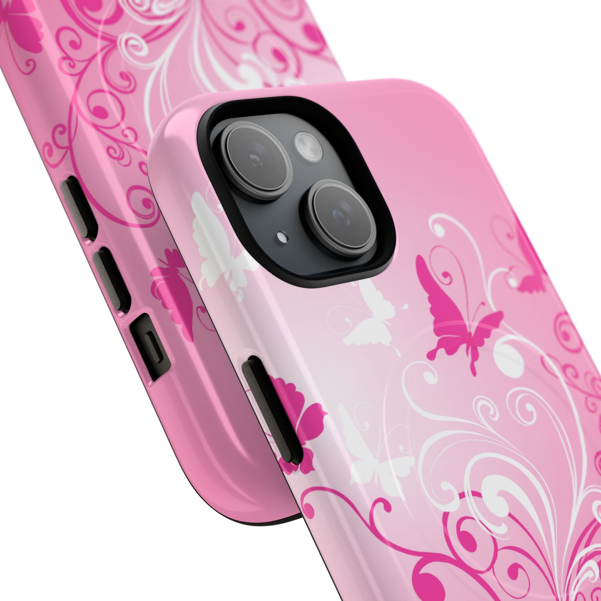 Pink Flutter Garden MagSafe iPhone Case