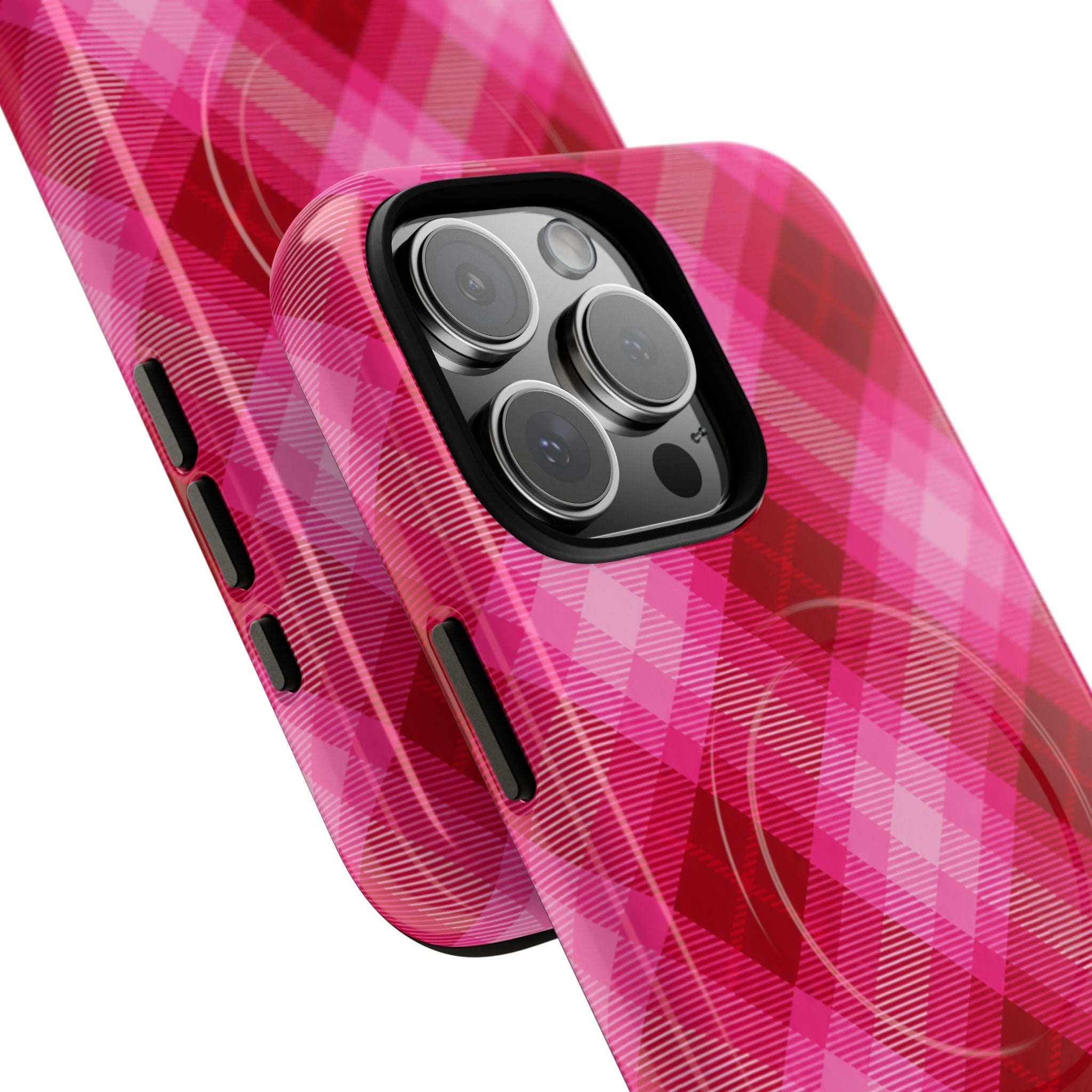 Pink Picnic Plaid MagSafe iPhone Case