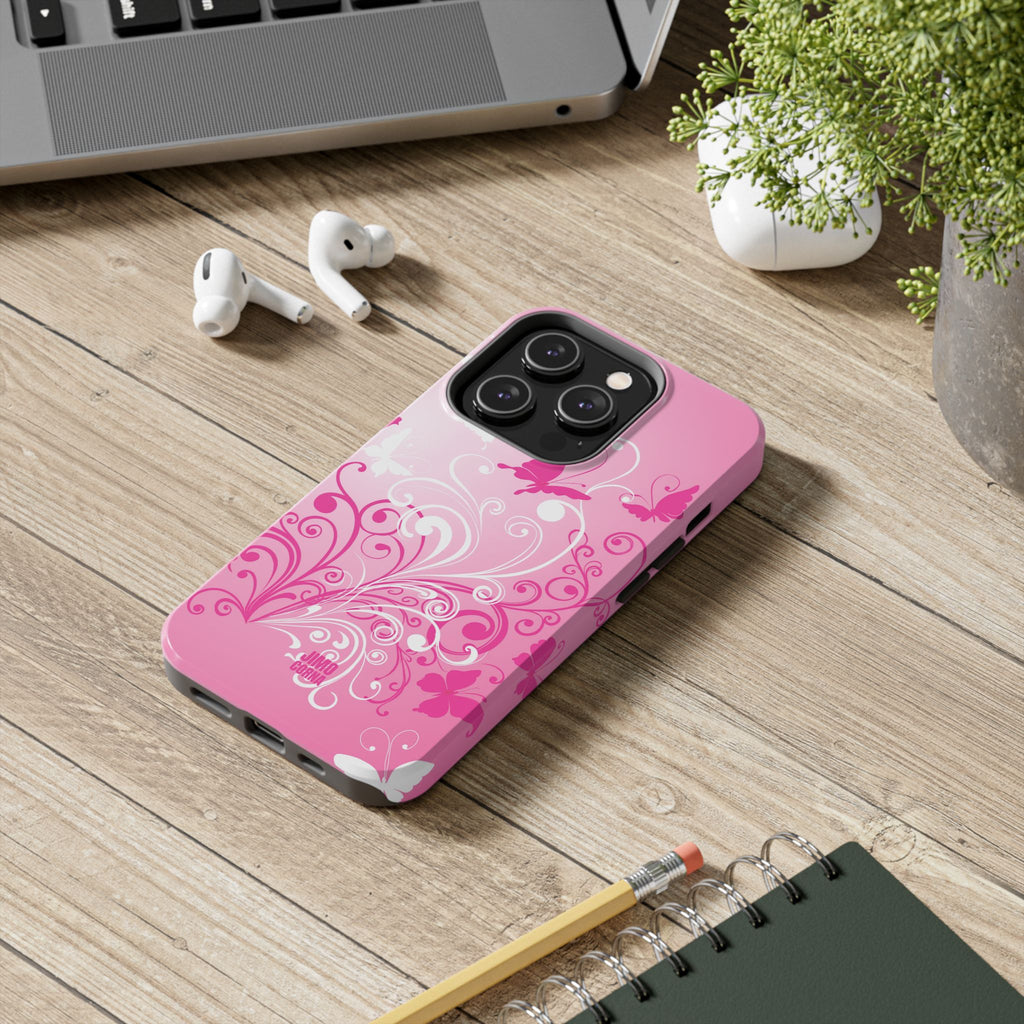 Pink Flutter Garden iPhone Case