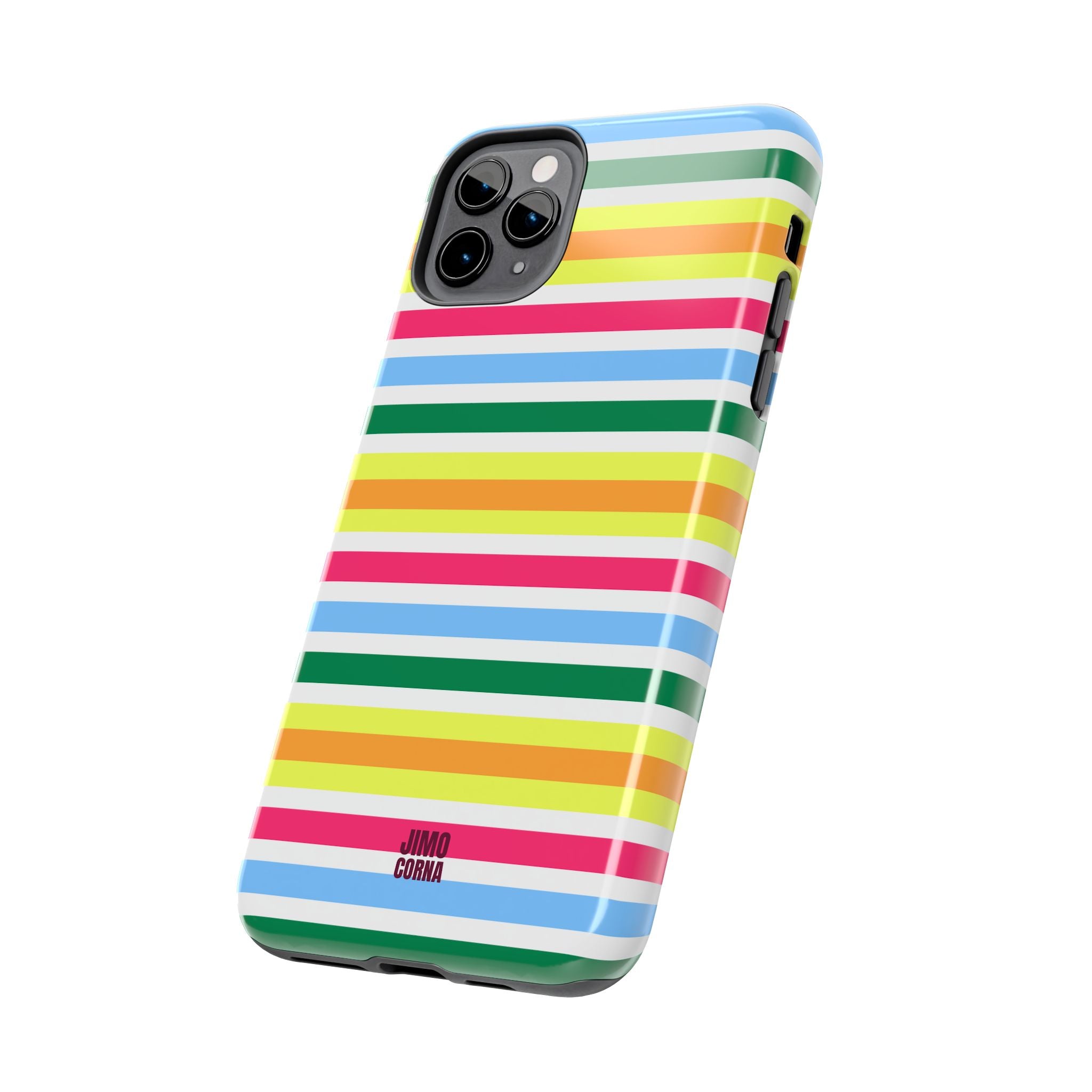 Rainbow Sorbet Stripe iPhone Case