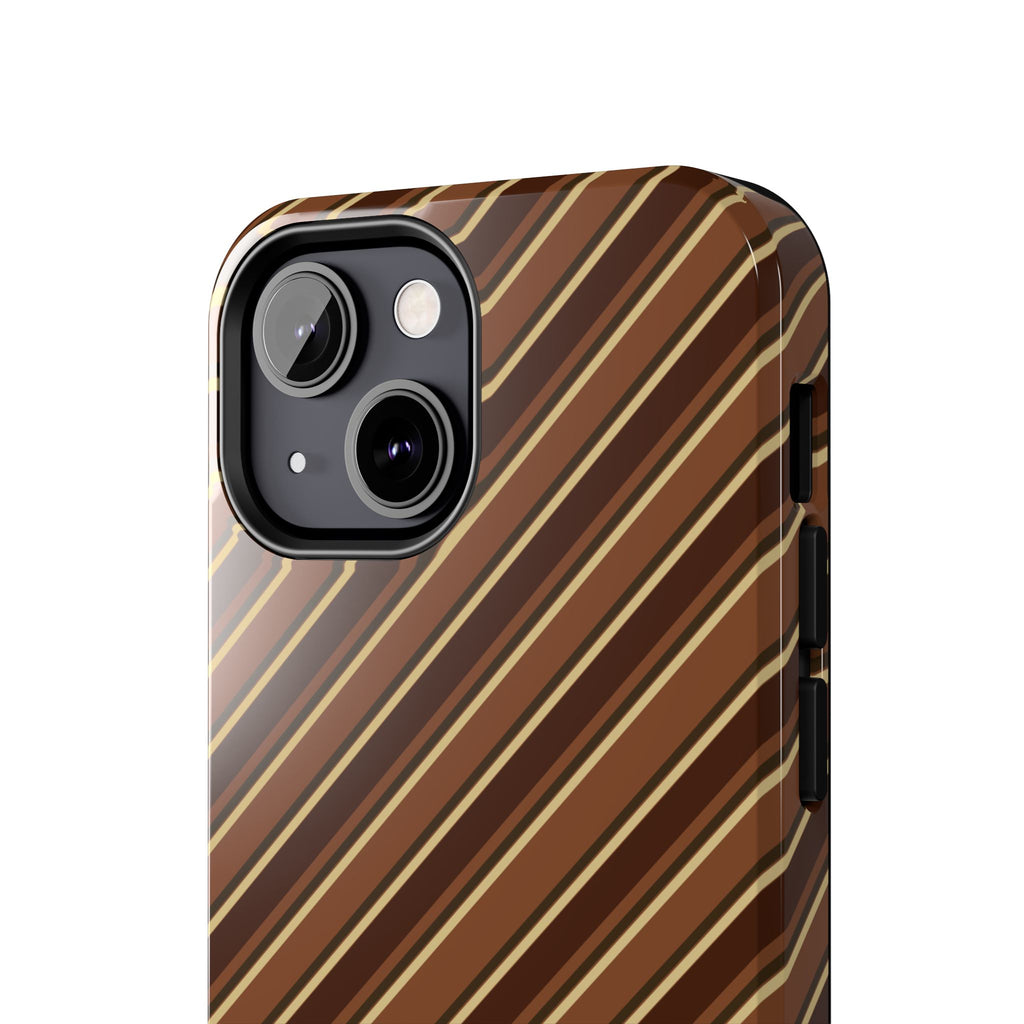 Angelina Stripes | Brown - iPhone Case