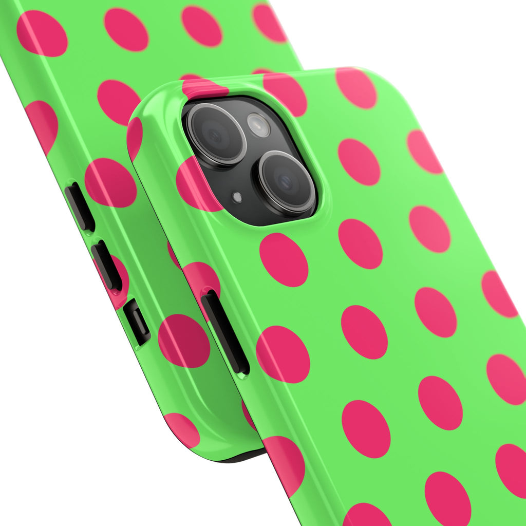 Big Polka Dot | Green and Pink