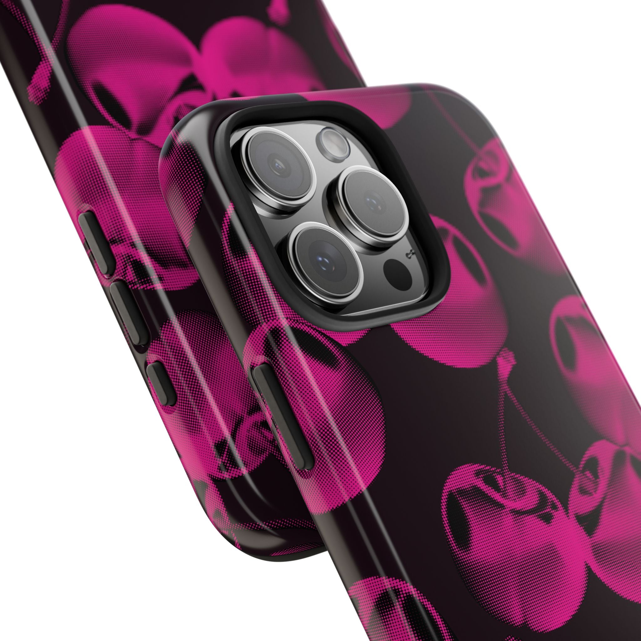 Hot Pink Retro Cherries