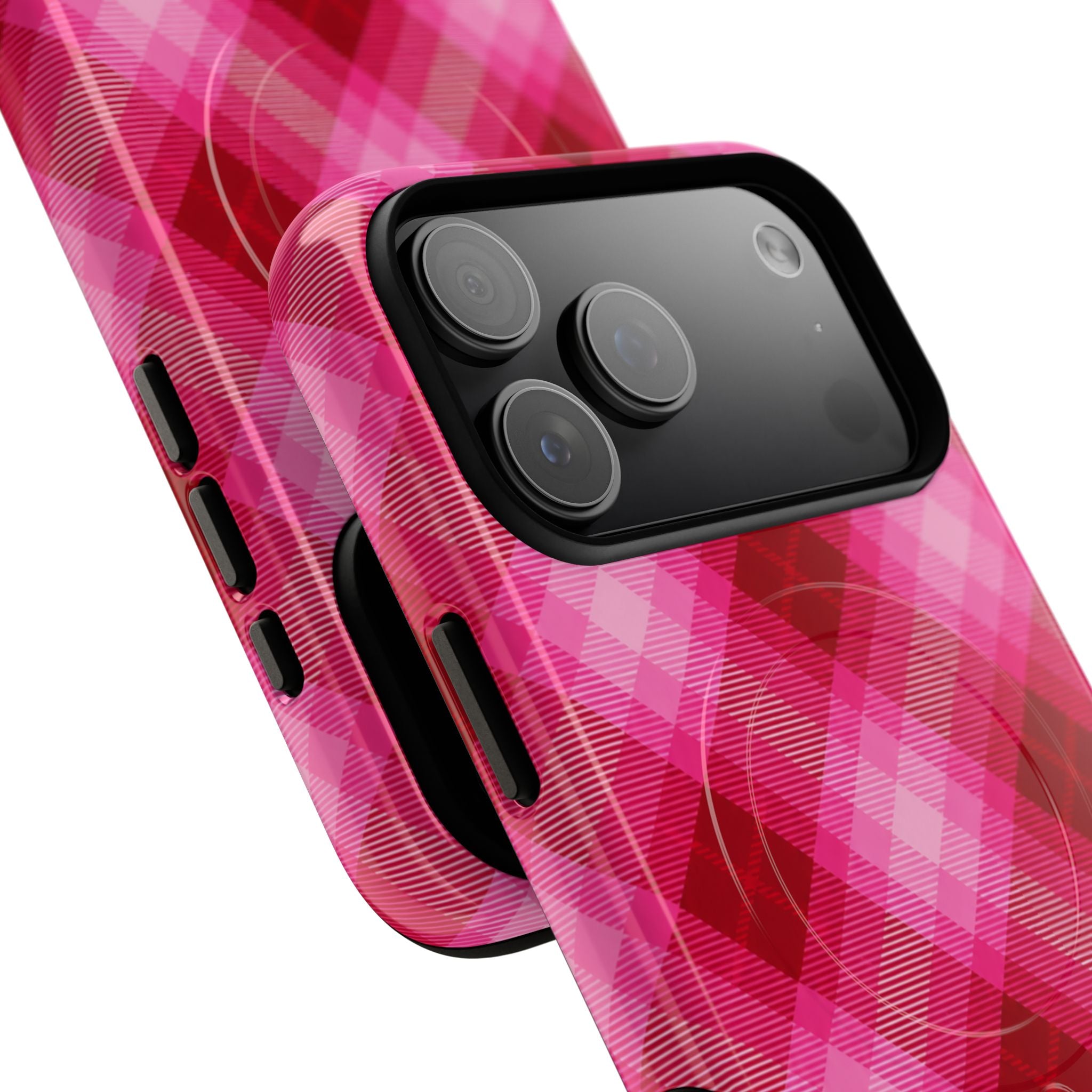 Pink Picnic Plaid MagSafe iPhone Case
