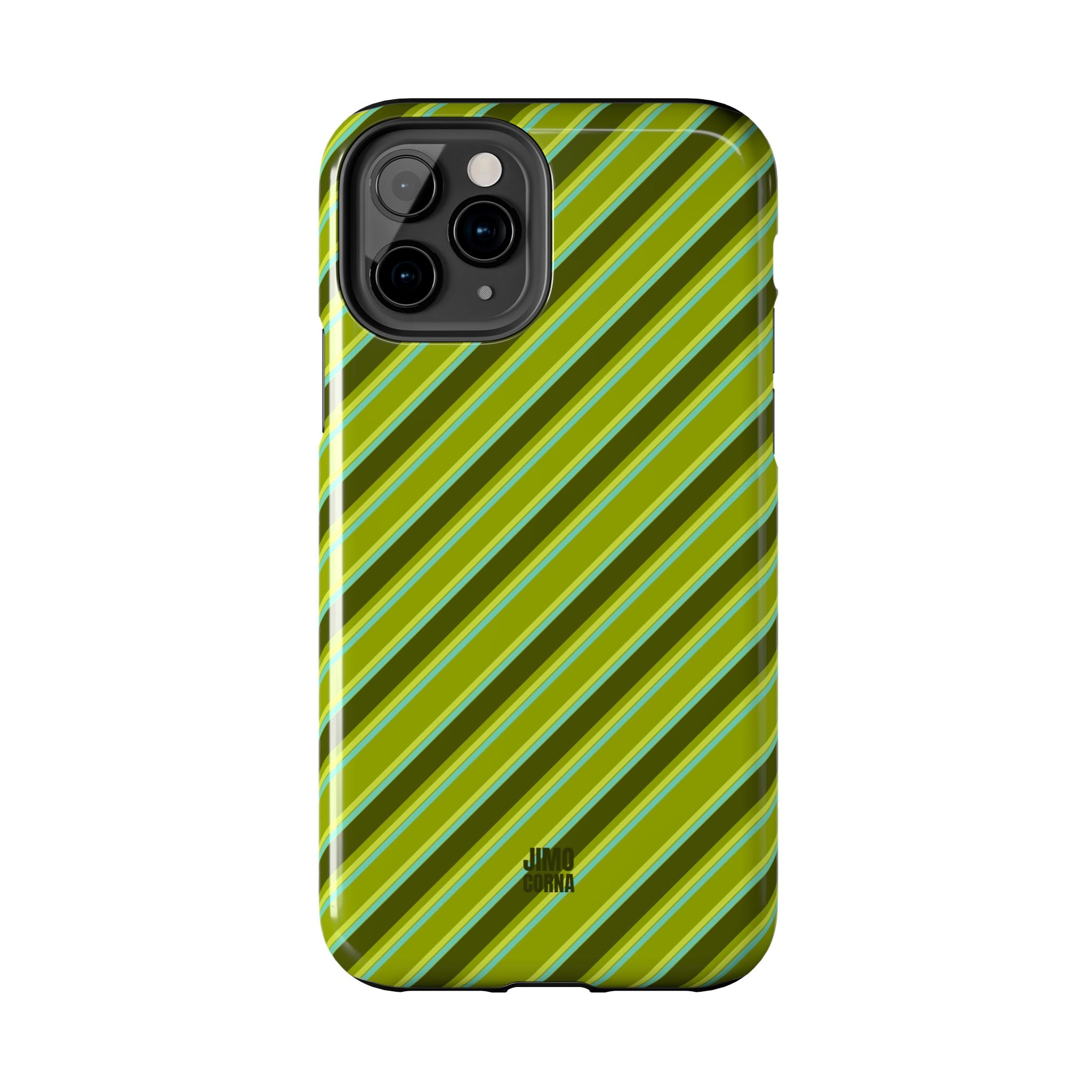 Angelina Stripes | Olive - iPhone Case