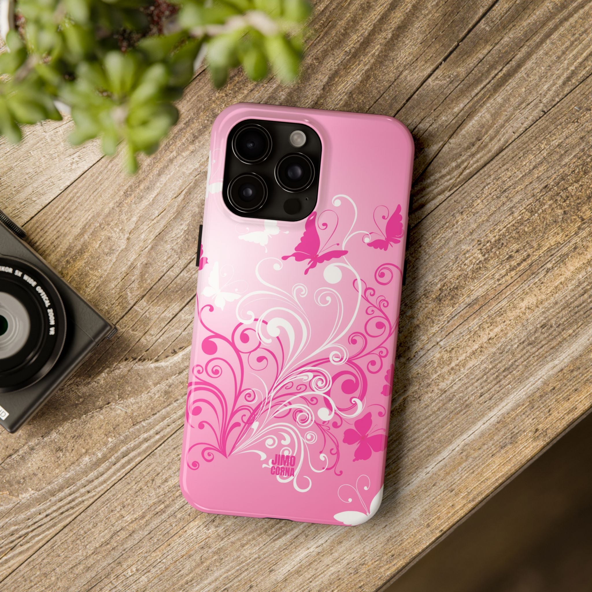 Pink Flutter Garden iPhone Case