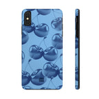 Blue Retro Cherries