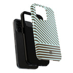 Asymmetrical Lines iPhone Case | Blue and Brown