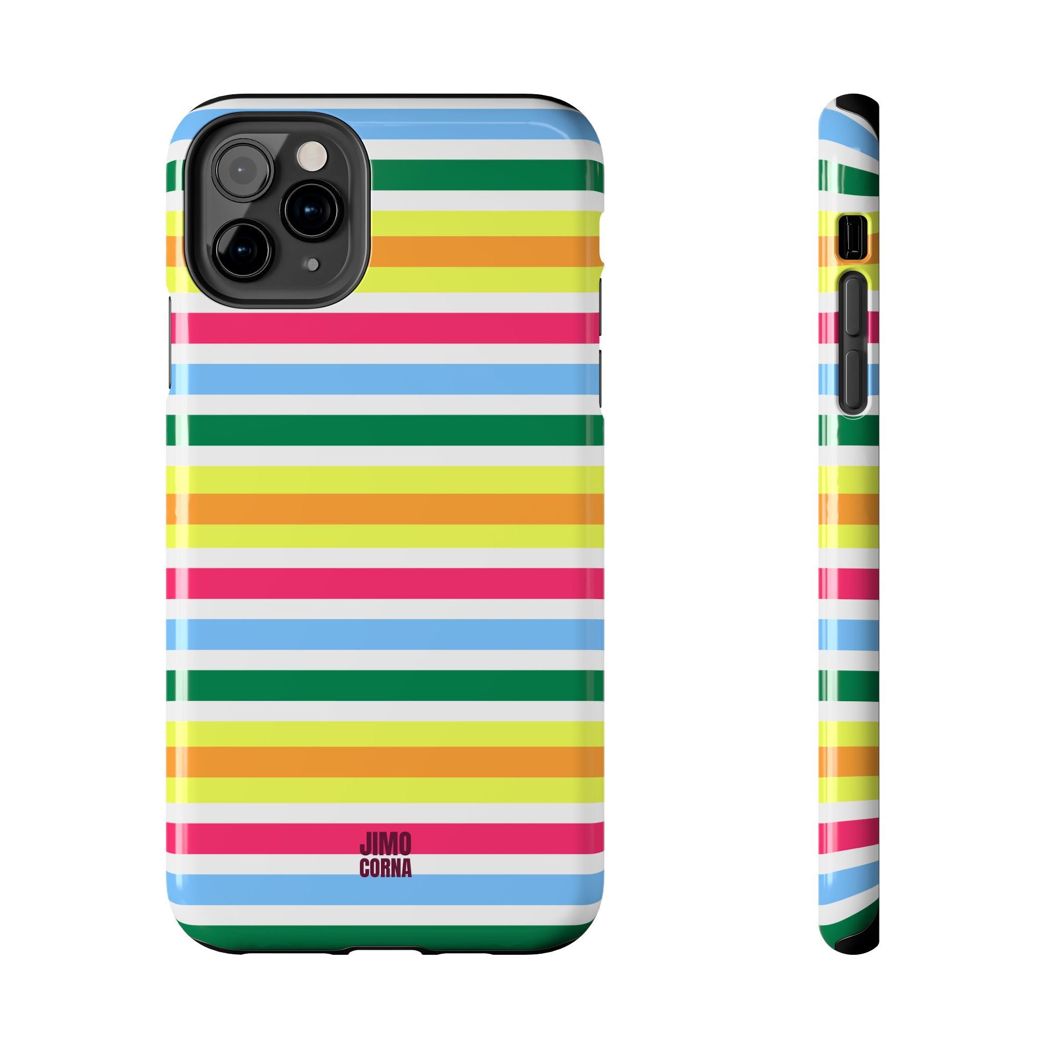 Rainbow Sorbet Stripe iPhone Case
