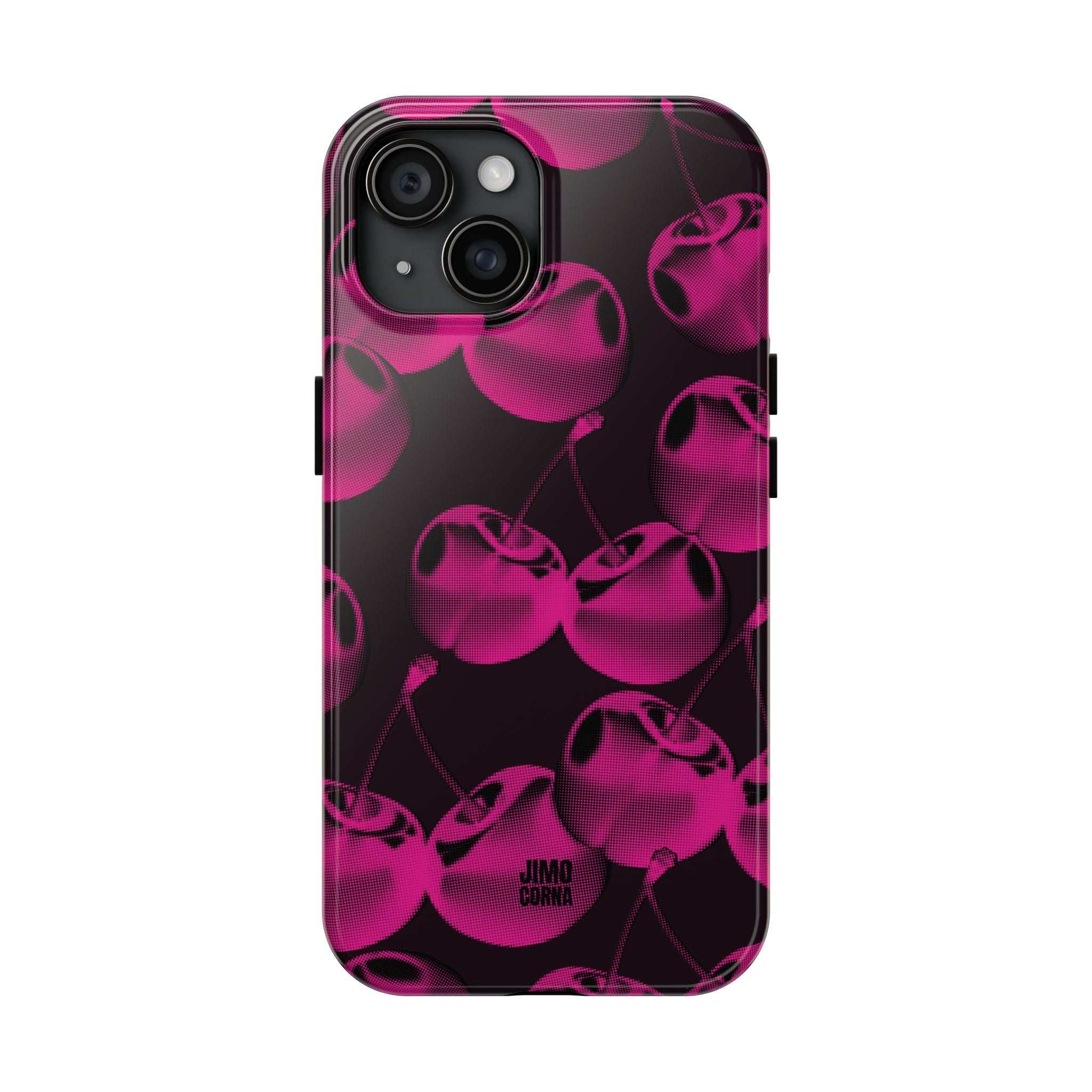 Hot Pink Retro Cherries