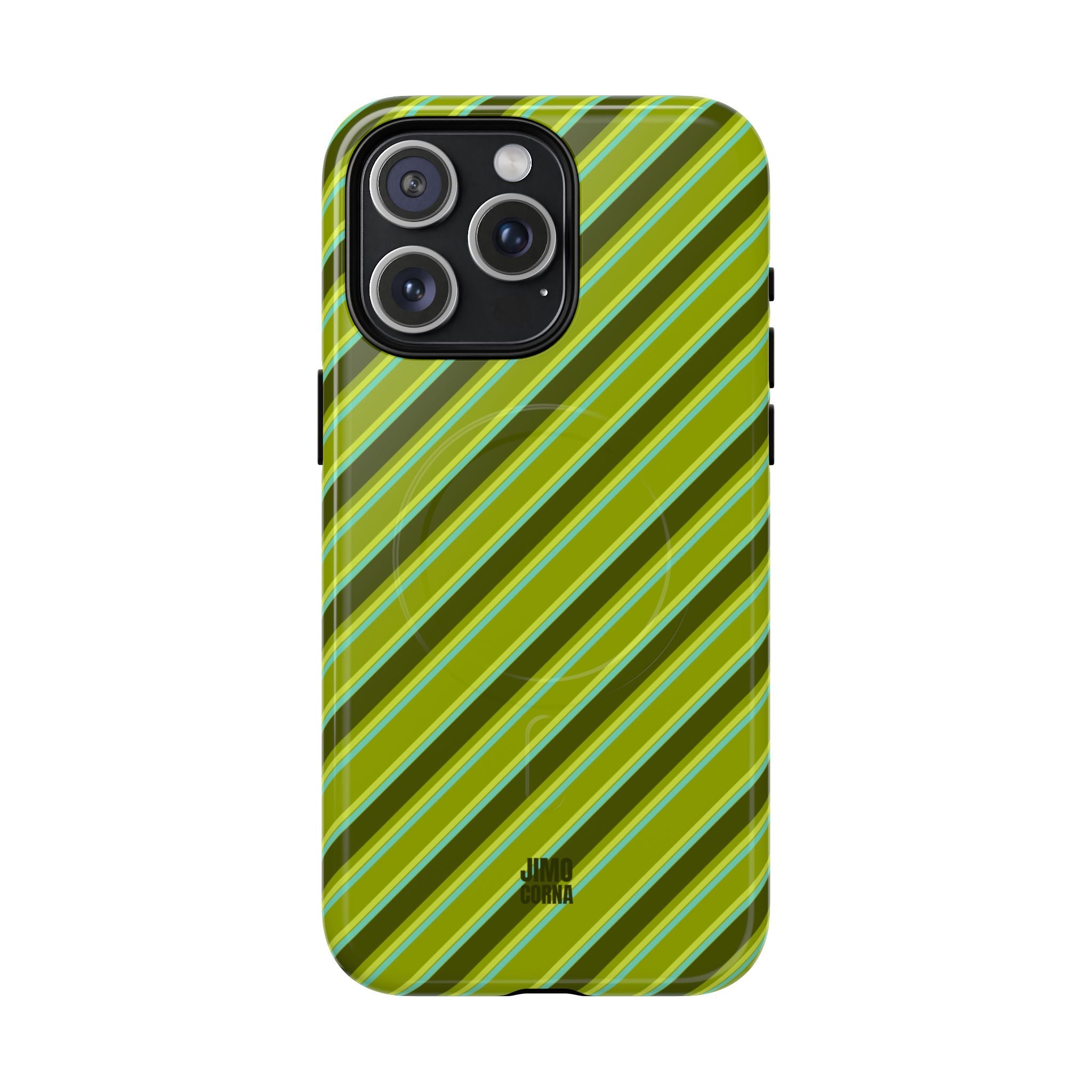 Angelina Stripes | Olive - MagSafe iPhone Case