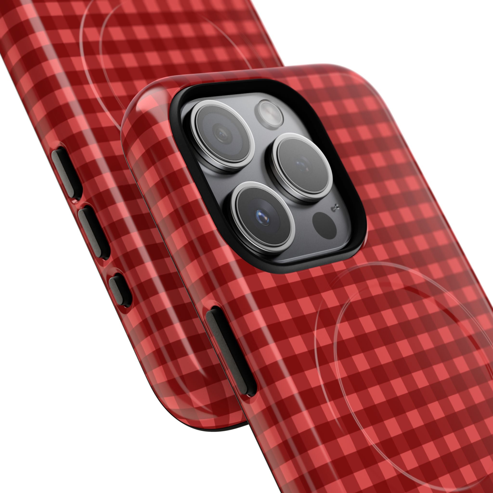 Farm Gingham MagSafe iPhone Case | Red