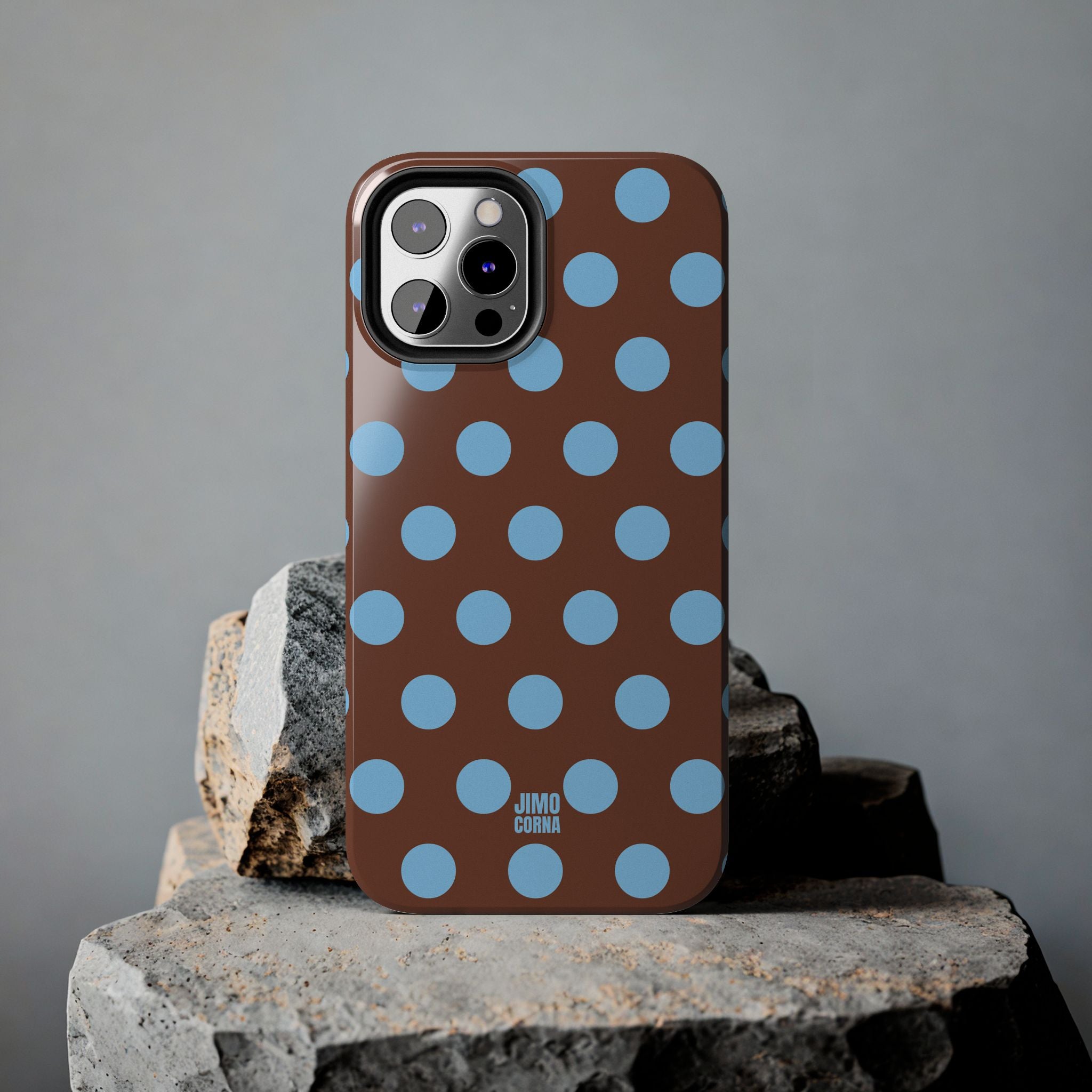 Big Polka Dot | Brown and Blue