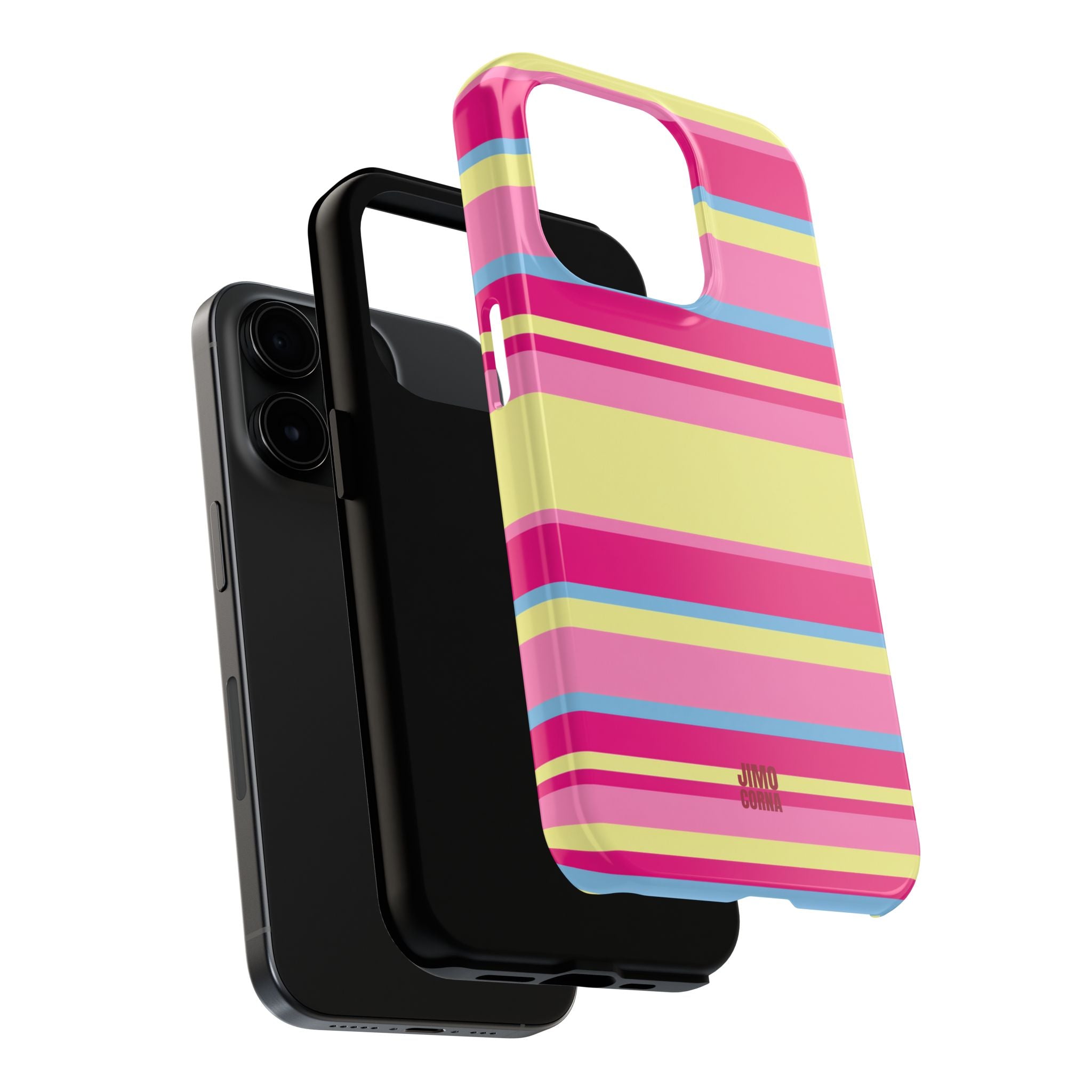 Lemonberry Stripe iPhone Case
