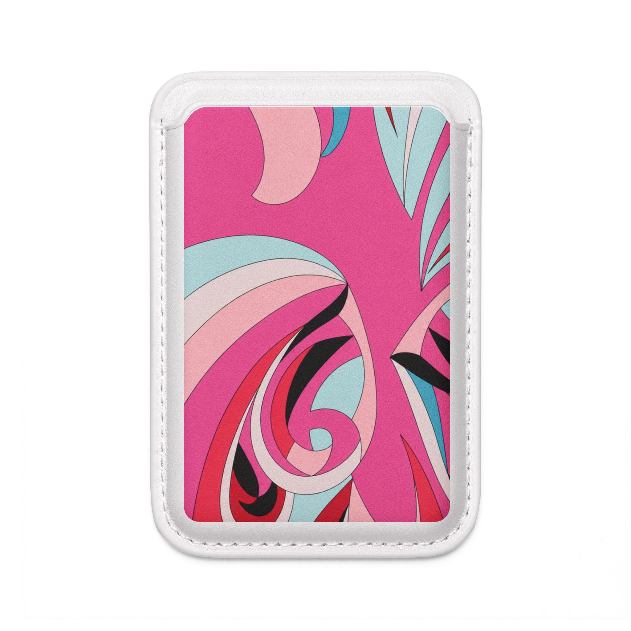 Pink Tropic Swirl Vegan MagSafe Wallet
