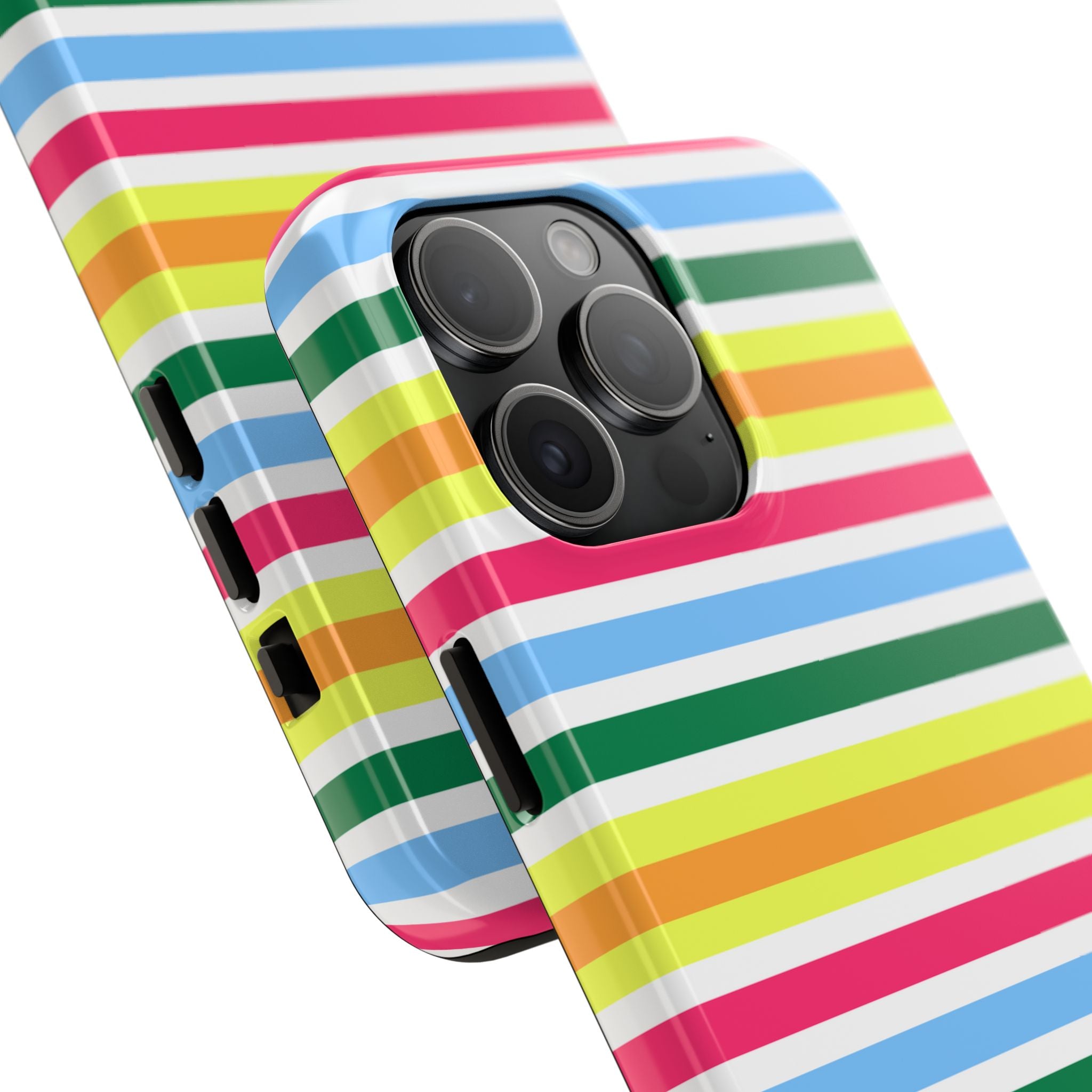 Rainbow Sorbet Stripe iPhone Case