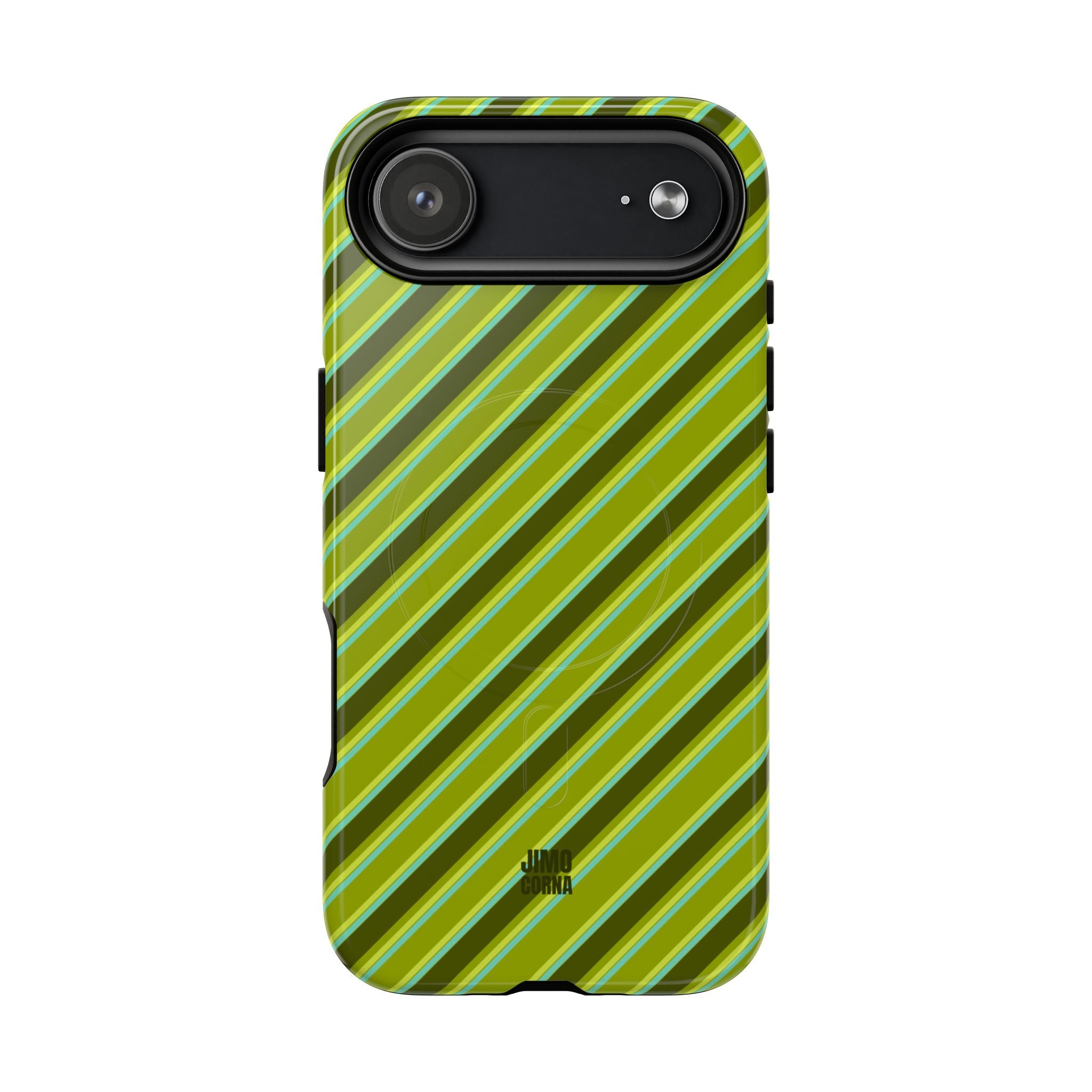 Angelina Stripes | Olive - MagSafe iPhone Case