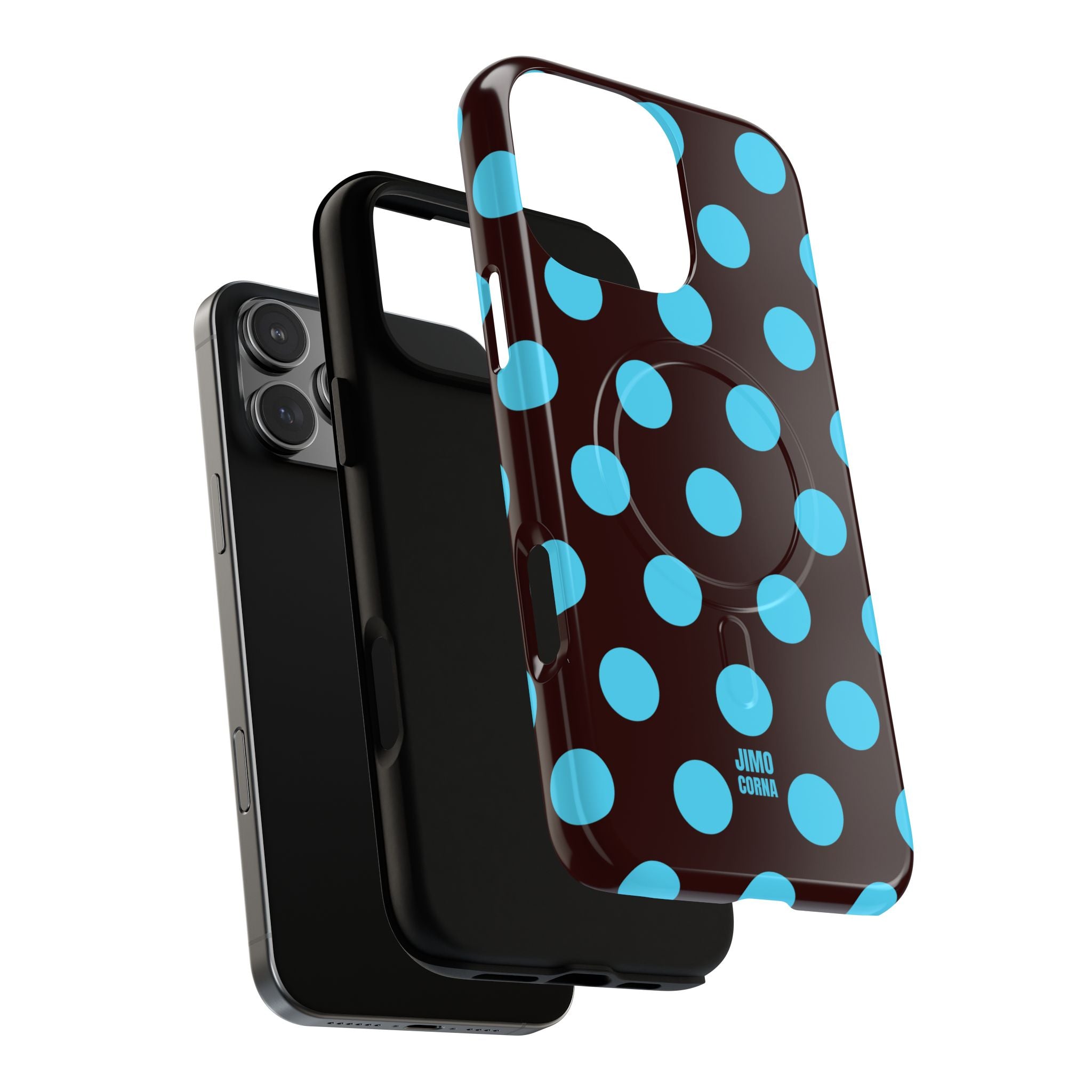 Big Polka Dot | Brown and Blue