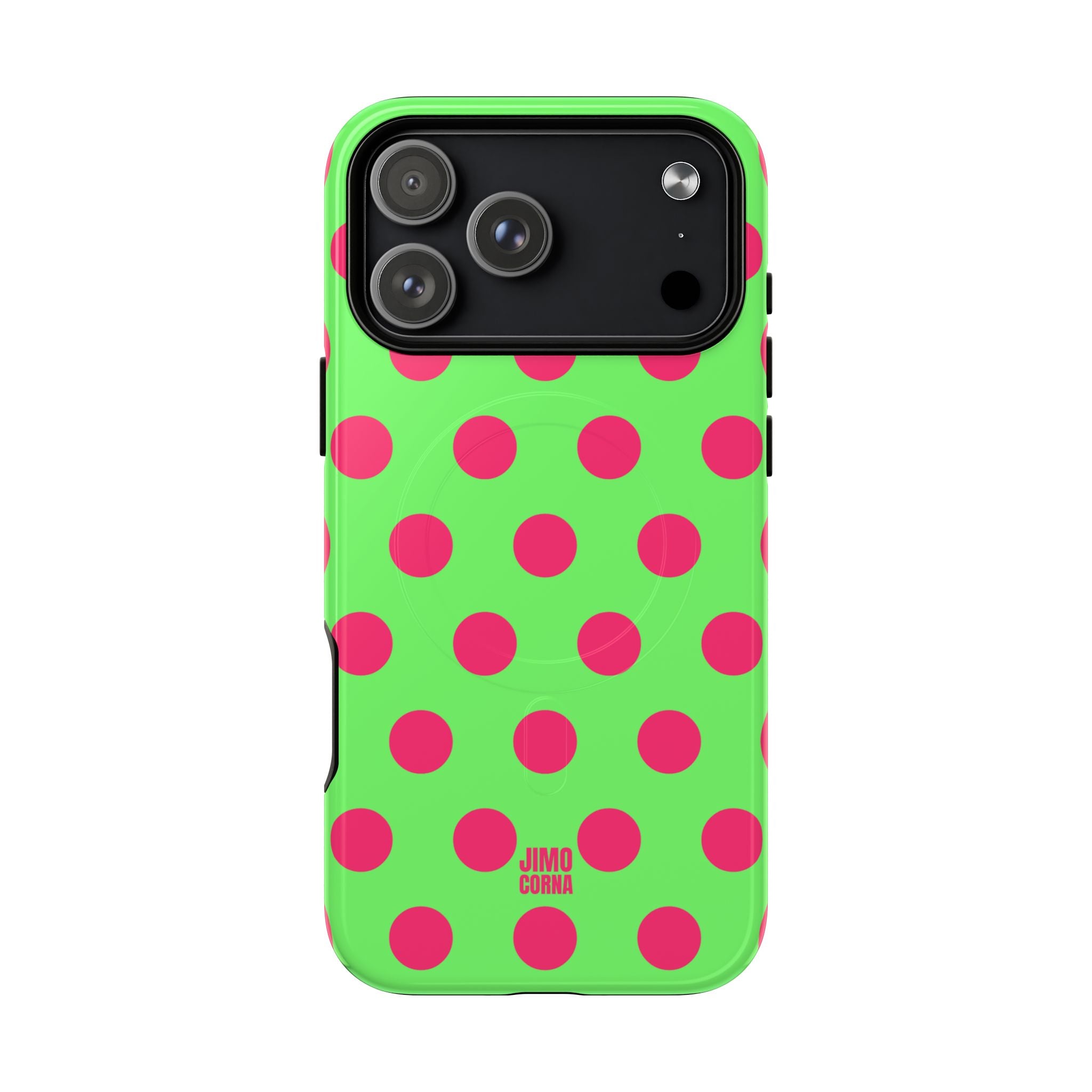 Big Polka Dot | Green and Pink
