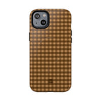 Farm Gingham MagSafe iPhone Case | Brown