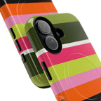 Berry Citrus Stripe MagSafe iPhone Case