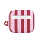 Bold Stripes AirPods Case | Pink and Red