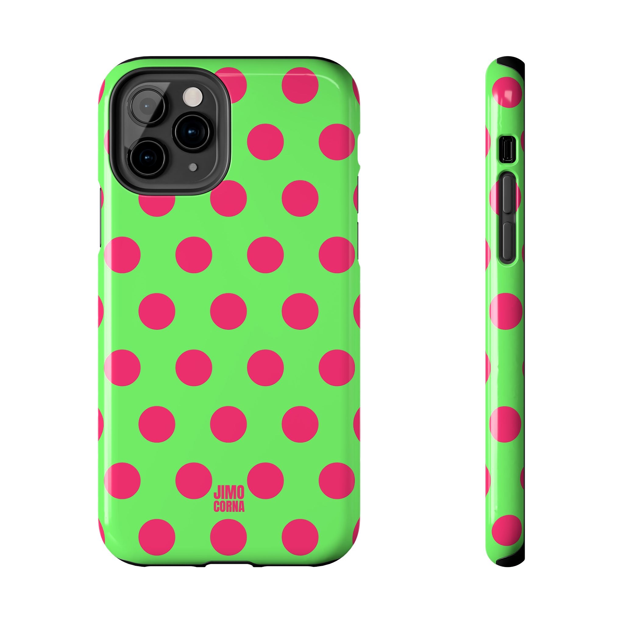 Big Polka Dot | Green and Pink