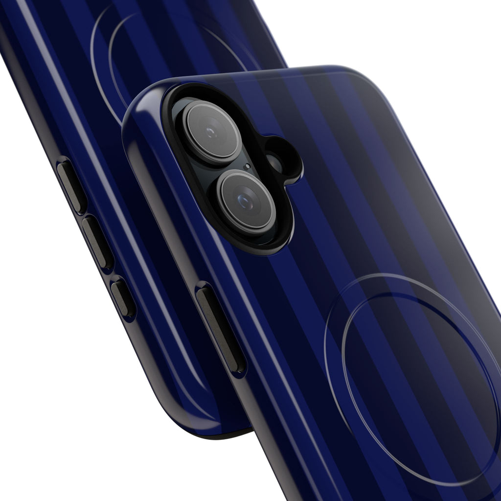 Bold Stripes MagSafe iPhone Case | Navy Blue