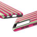 Lime Green and Pink Bold Stripes