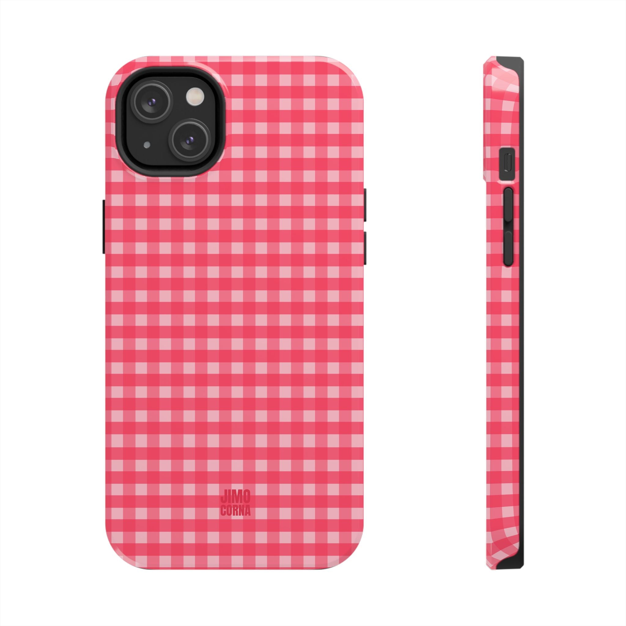 Farm Gingham iPhone Case | Hot Pink