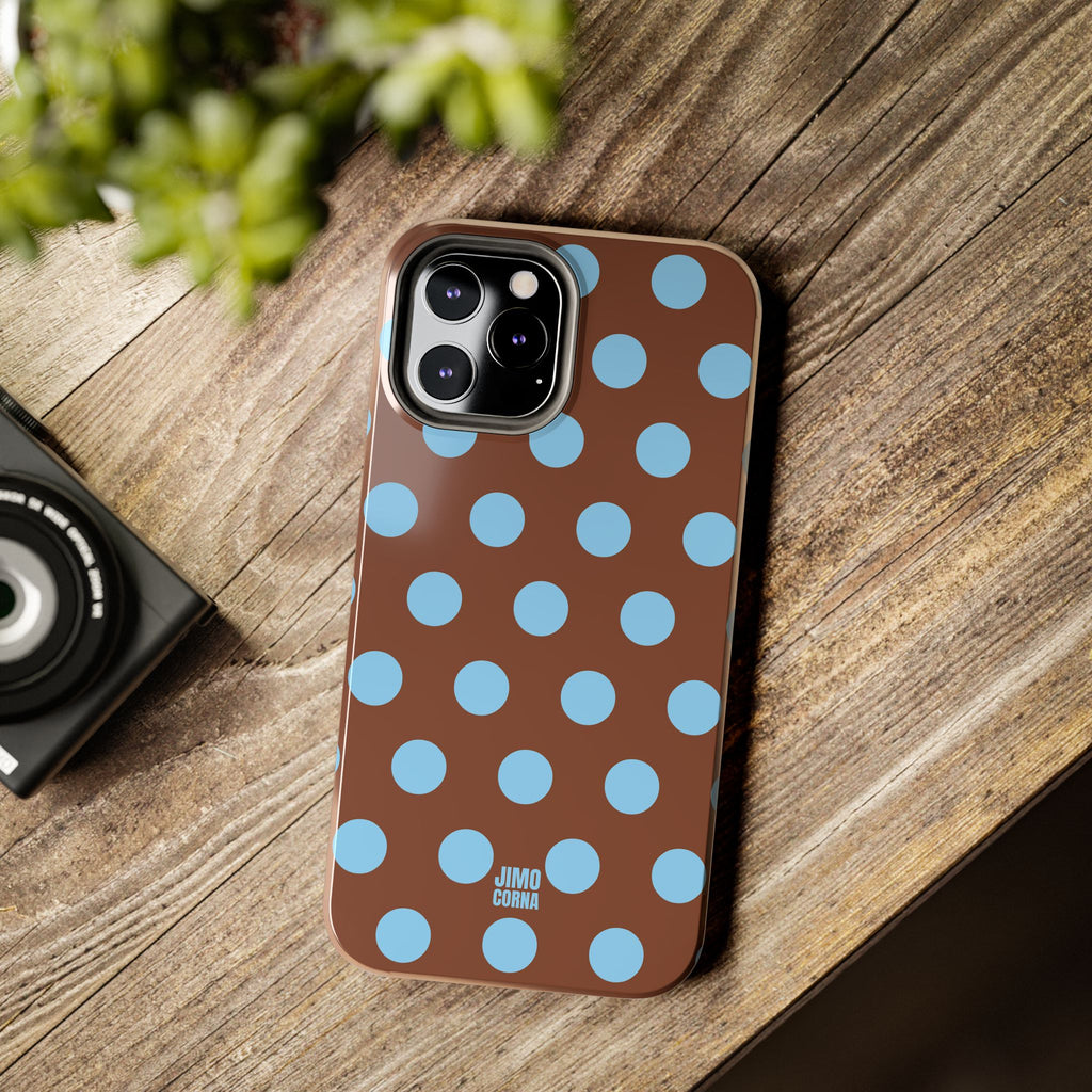 Big Polka Dot | Brown and Blue