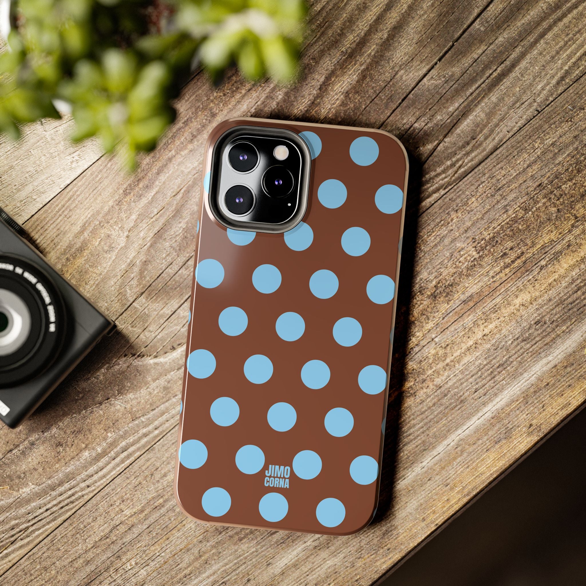 Big Polka Dot | Brown and Blue