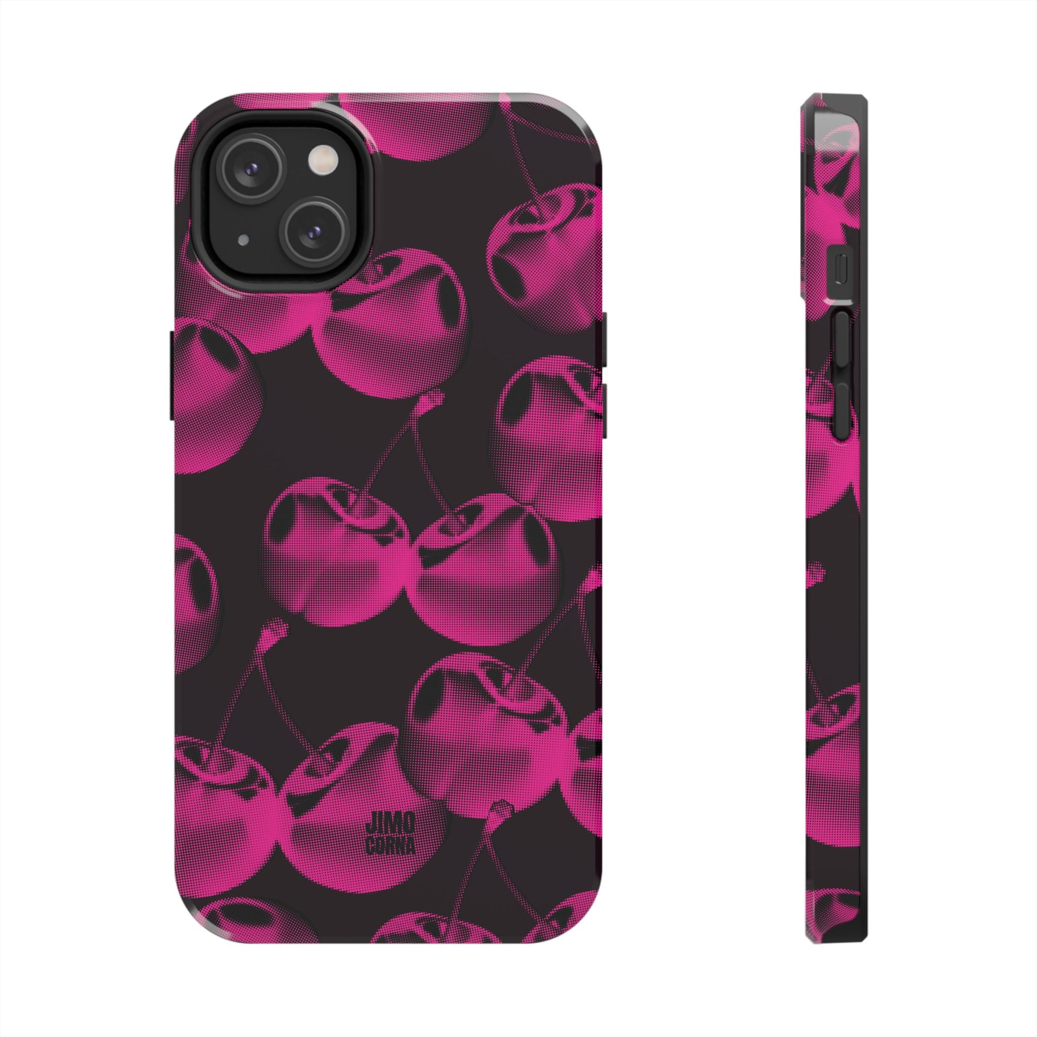 Hot Pink Retro Cherries