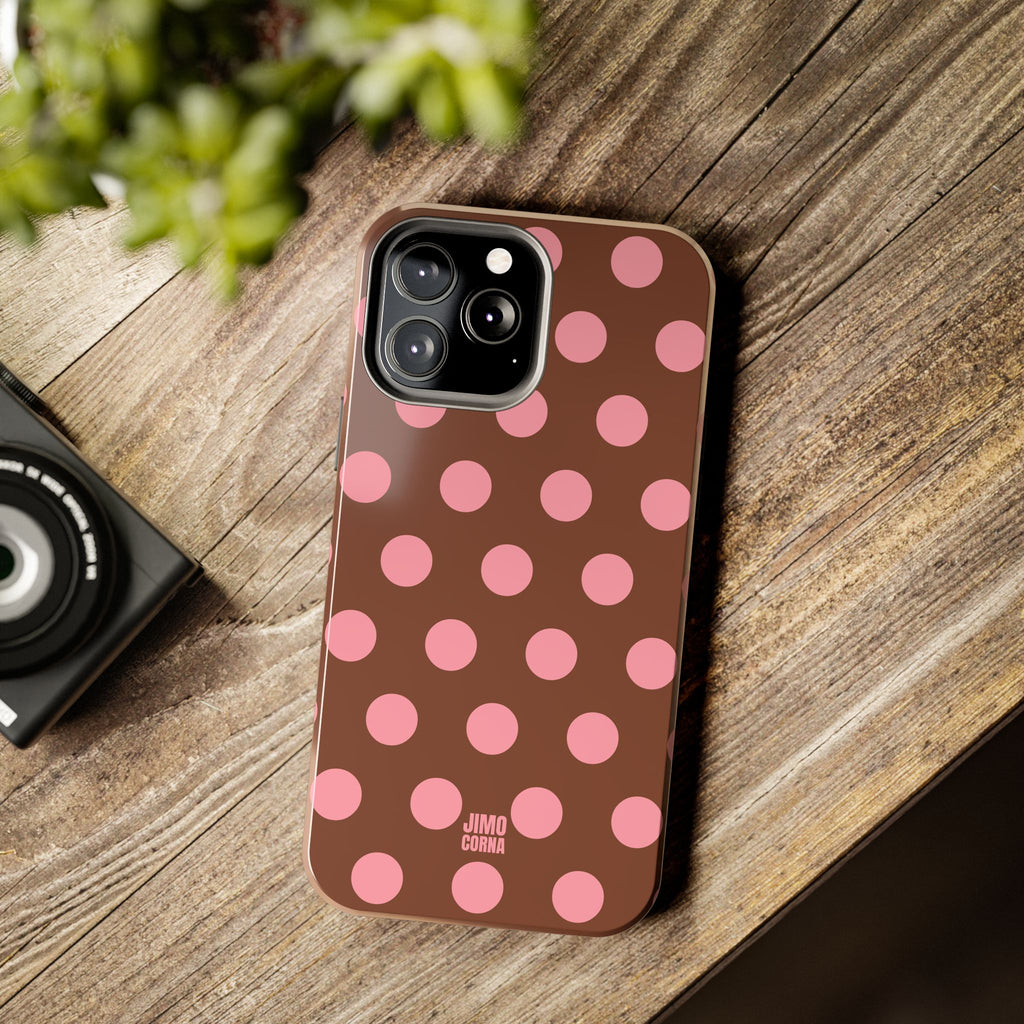 Big Polka Dot | Brown and Pink