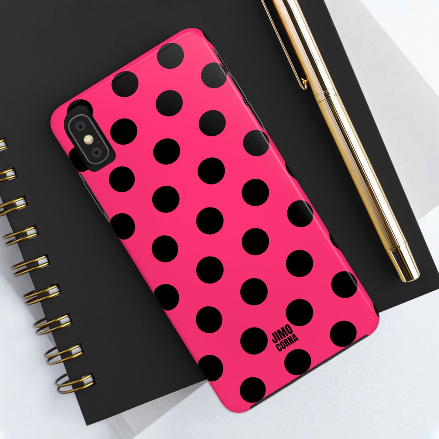 Big Polka Dot | Hot Pink and Black