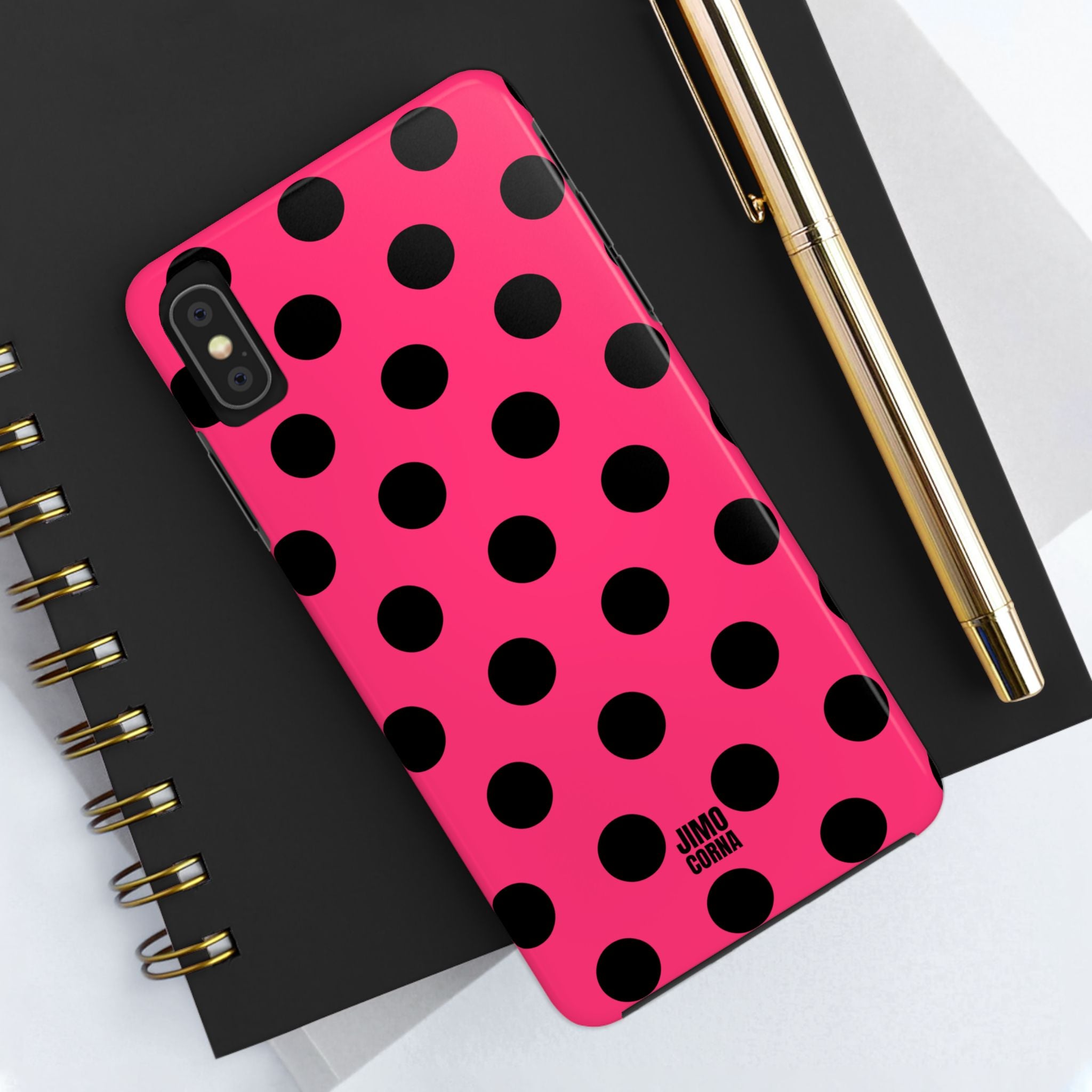 Big Polka Dot | Hot Pink and Black