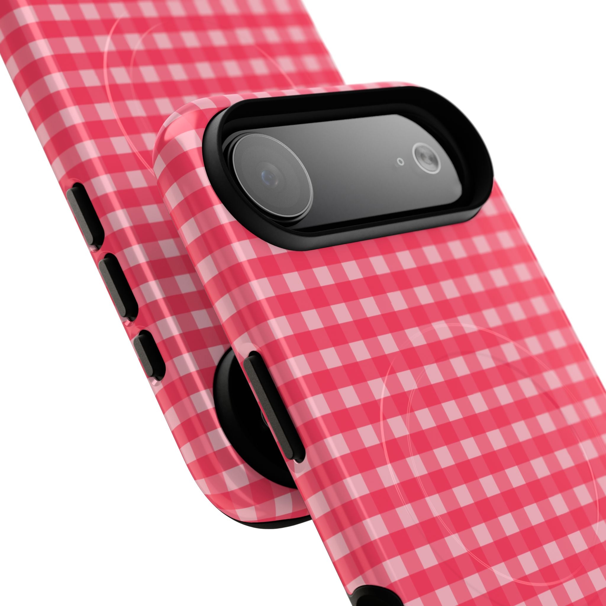 Farm Gingham MagSafe iPhone Case | Hot Pink