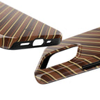 Angelina Stripes | Brown - iPhone Case
