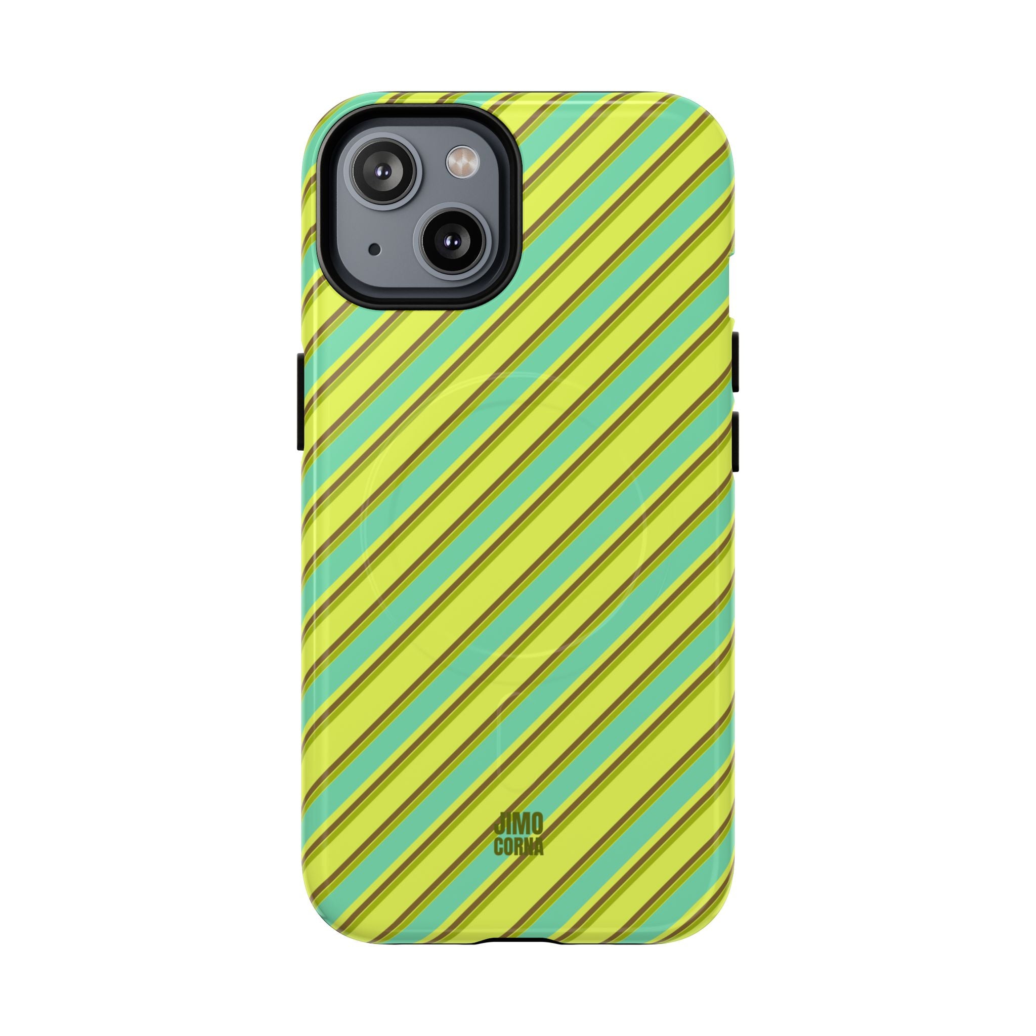 Angelina Stripes | Green - MagSafe iPhone Case